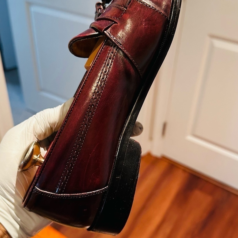 Johnston & Murphy Cellini Burgundy Loafers - Picture 12 of 13